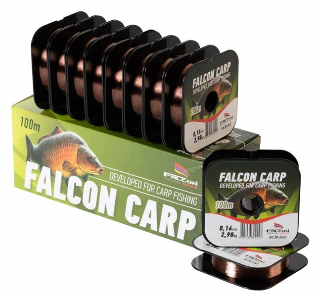 Falcon vlasec carp tmavá meď 100 m-priemer 0,35 mm / nosnosť 11,60 kg