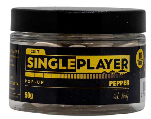Singleplayer plávajúce boilies pop-up boilies pepper 50 g - 16 mm
