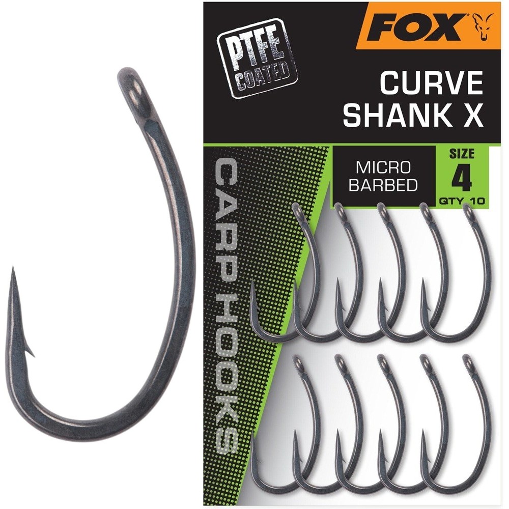 Fox háčiky curve shank x 10 ks - veľkosť 4