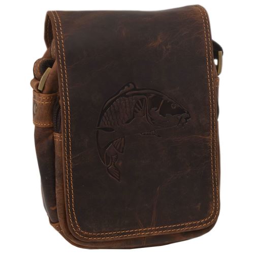 Mercucio Pánské Kožené Crossbody Tmavěhnědé Kapr