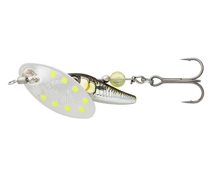 Savage gear rotačka sticklebait spinner green silver ayu - 1 4,5 g