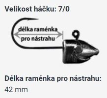 RedBass Jigová Hlavička Bullet Sickle 5 ks 7/0 (3)