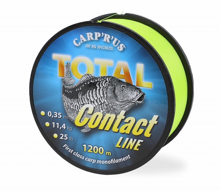 Carp´r´us vlasec total contact line yellow 1200 m - priemer 0,35 mm / nosnosť 11,45 kg