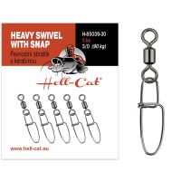 Hell-Cat Obratlík Pevnostný s Karabínou Heavy Swivel With Snap 5 ks - Veľkosť 2/0 Nosnosť 70 kg