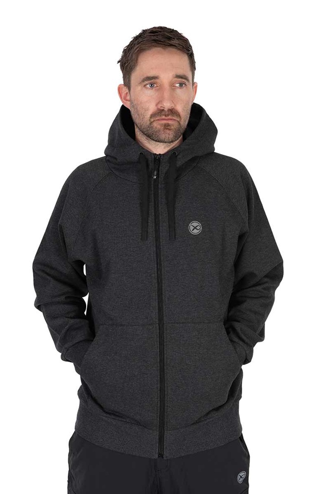 E-shop Matrix mikina zipped hoody charcoal marl - m