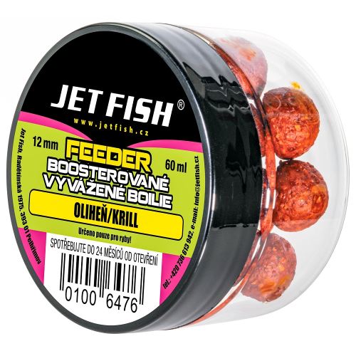 Jet Fish Feeder Boosterované Vyvážené Boilie 60 ml 12 mm