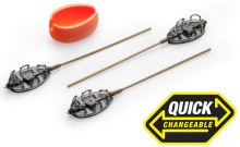 Mivardi Sada Rýchlovýmenných Method Kŕmitok QMR Grip L Long 30 g + 40 g + 50 g + Formička (1)