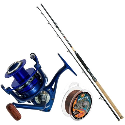 Sema Sumcový Set Prút Emotion Catfish 2,7 m 300-700 g + Kamasaki Navijak + WFT Šnúra