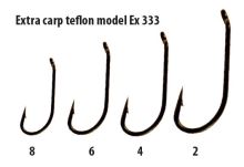 Extra carp háčiky teflon séria  EX 333   ( 10ks v balení)-Veľkosť 4