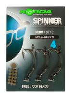 Korda Háčiky Spinner Hook Sections Kurv Barbless-Veľkosť 4