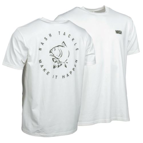 Nash Tričko Make It Happen Carp Logo T-Shirt Ecru