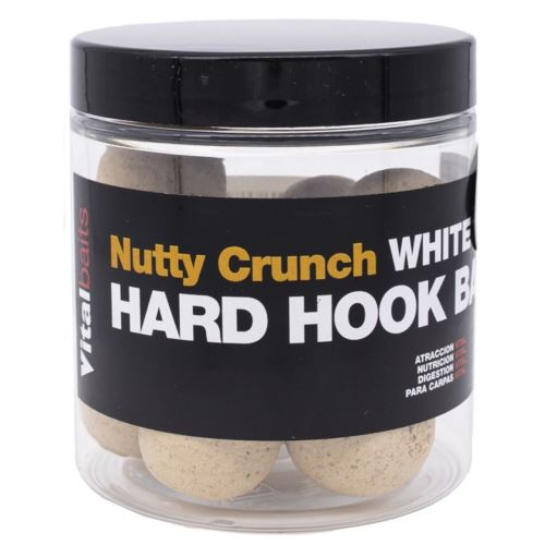 Vitalbaits Boilies Hard Hook Bait Nutty Crunch White 100 g