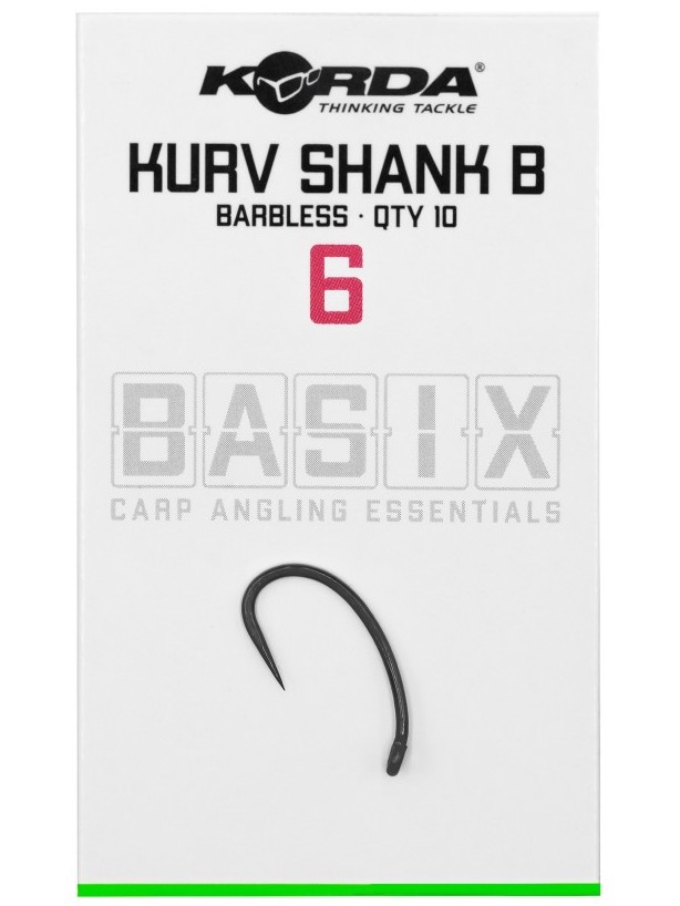E-shop Korda háčiky basix kurv shank barbless - 6