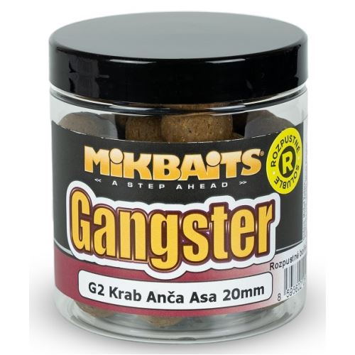 Mikbaits Rozpustné Boilies Gangster G2 Krab Ančovička Asa 250 ml