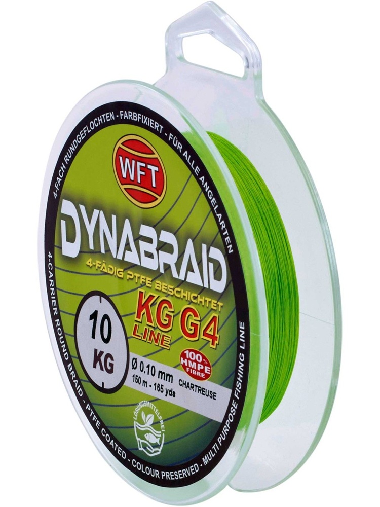 E-shop Wft splietaná šnúra round dynamix g4 chartreuse 150 m - 0,20 mm 20 kg
