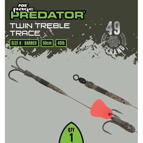 Fox Rage Predator Nadväzec Twin Treble Trace