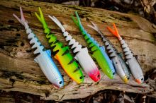 Savage Gear Gumová Nástraha Cannibal Minnow V-Tail Red Head (1)