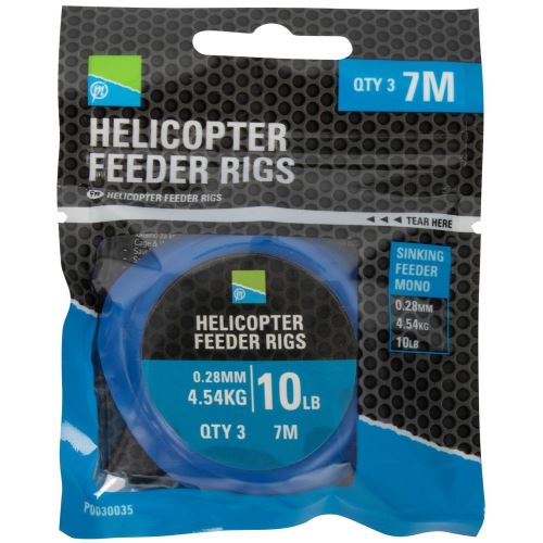 Preston Innovations Náväzec Helicopter Feeder Rigs 0,28 mm 4,54 kg 7 m