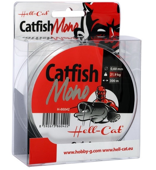 Hell-cat vlasec catfish mono clear 300 m-priemer 0,50 mm / nosnosť 15,3 kg