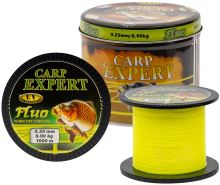 Carp Expert Vlasec V Plechovej Dóze UV Fluo Žltý 1000 m - 0,35 mm