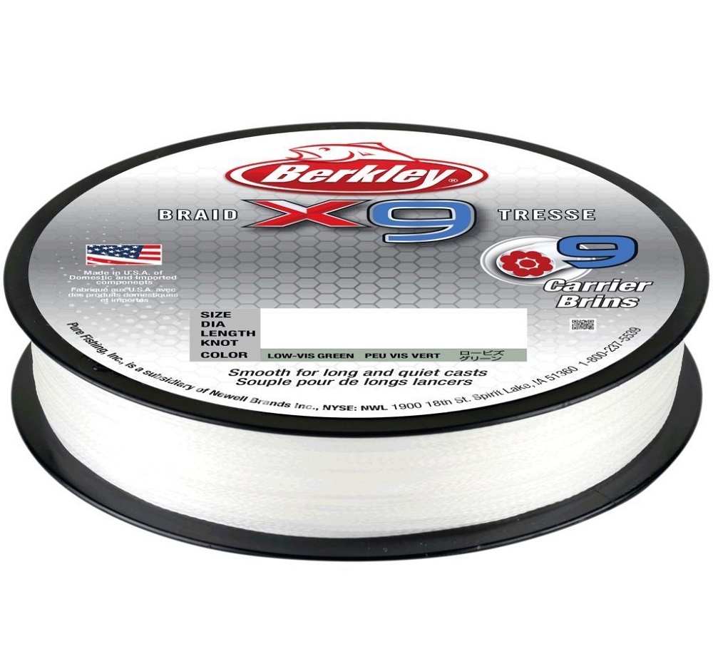 Berkley splietaná šnúra x9 crystal-priemer  0,08 mm / nosnosť 7,6 kg