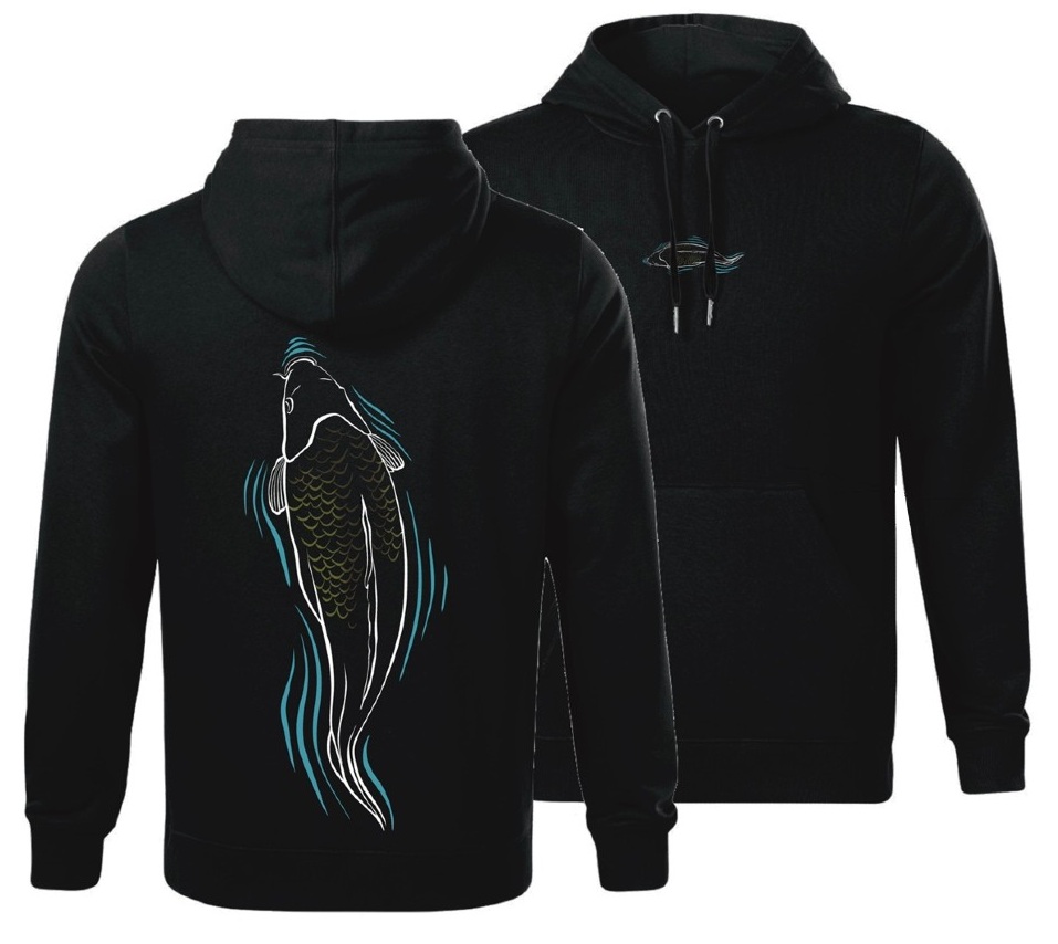E-shop Giants fishing mikina kapr u hladiny čierna - m