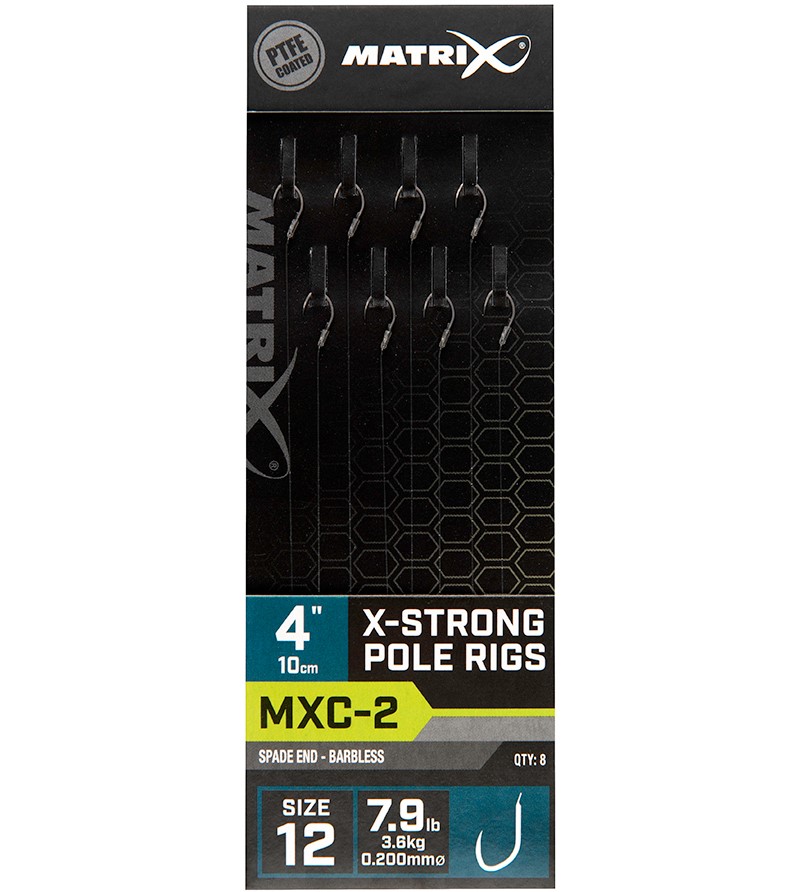 Matrix náväzec mxc-2 x-strong pole rig barbless 10 cm - size 12 0,20 mm