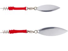 Savage Gear Blyskáč Screwin Spin Teaser Silver Red 3 ks