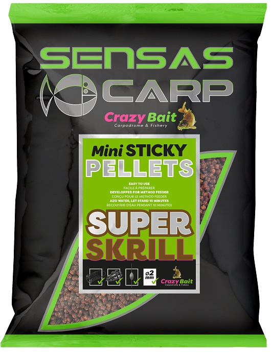 Sensas pelety mini sticky 700 g - super krill