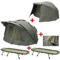 Mivardi Bivak New Dynasty + Prehoz New Dynasty + Sada Okien + 2x Lehátko Comfort XL6