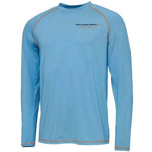 Savage Gear Tričko Aqua UV Long Sleeve Tee S Bonnie Blue