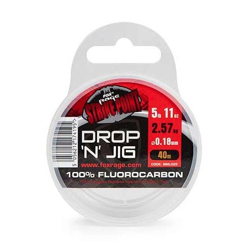 Fox Rage Fluorocarbon Strike Point Drop N Jig Line 40 m