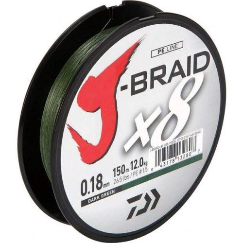 Daiwa Splietaná Šnúra J-Braid Dark Green 300 m