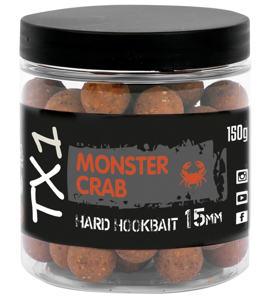 E-shop Shimano tvrdené boilies tx1 hard hookbait monster crab 150 g - 15 mm