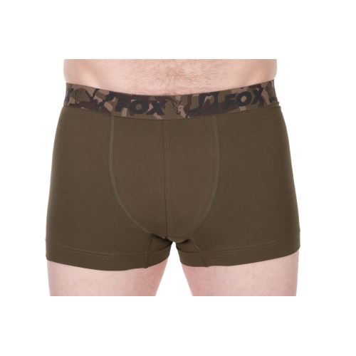 Fox Trenírky Boxer Shorts Kaki/Black 2 ks