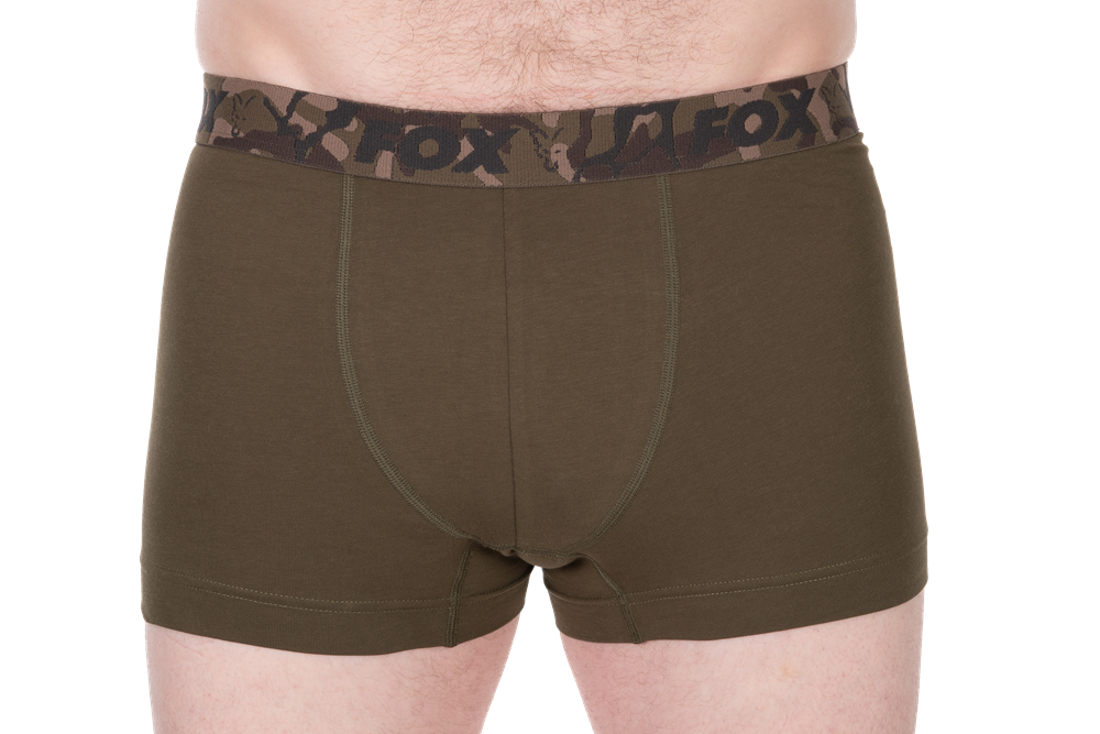 E-shop Fox trenírky boxer shorts kaki/black 2 ks - m