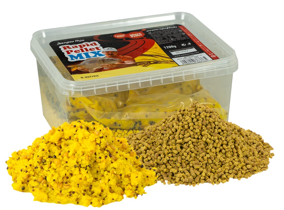 Benzar mix pelety rapid mix 1200 g - kyselina maslová (žltá)