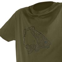Avid Carp Tričko Icon T-Shirt Khaki (2)