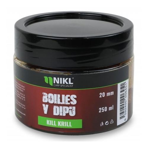 Nikl Boilies V Dipe Kill Krill 250 g