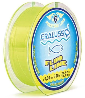 Cralusso vlasec fluo yellow prestige line 350 m - 0,18 mm