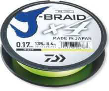Daiwa Splietaná Šnúra J-Braid 4 Žltá 135 m (1)
