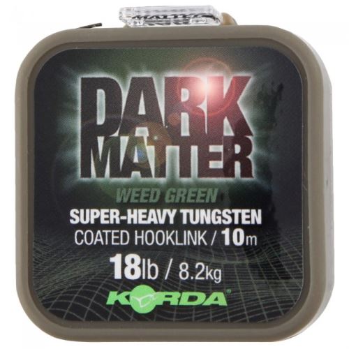 Korda Náväzcová Šnúrka Dark Matter Tungsten Coated Braid Weed Green 10 m
