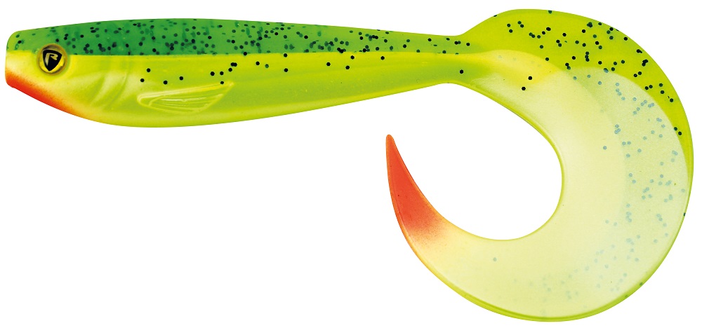 Fox rage gumová nástraha new pro grub colours uv lemon tiger-12 cm