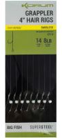 Korum Náväzec Grappler 4” Hair Rigs Barbless 10 cm - Veľkosť Háčika 14 Priemer 0,23 mm Nosnosť 8 lb