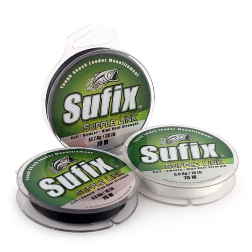 Sufix  Vlasec šokový  Supple Link 70 m Black