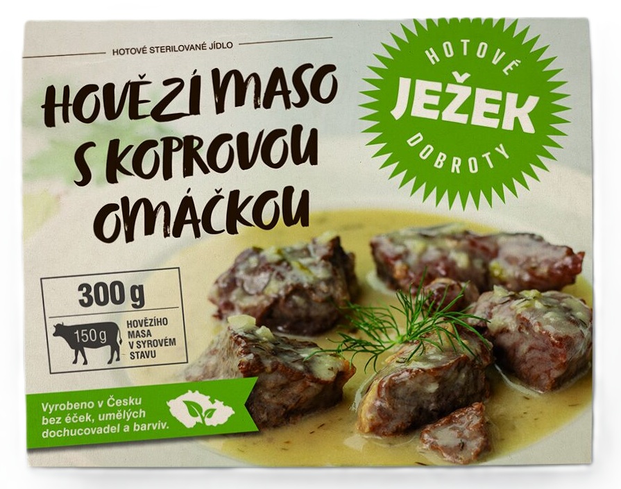 Ježkovy krabičky hovädzie mäso s kôprovou omáčkou 300 g