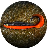 RedBass Gumová Nástraha Twister Kixter Black/Signal Orange UV COLOR - L 100 mm RedBass Gumová Nástraha Twister Kixter Black/Signal Orange UV COLOR - L 100 mm