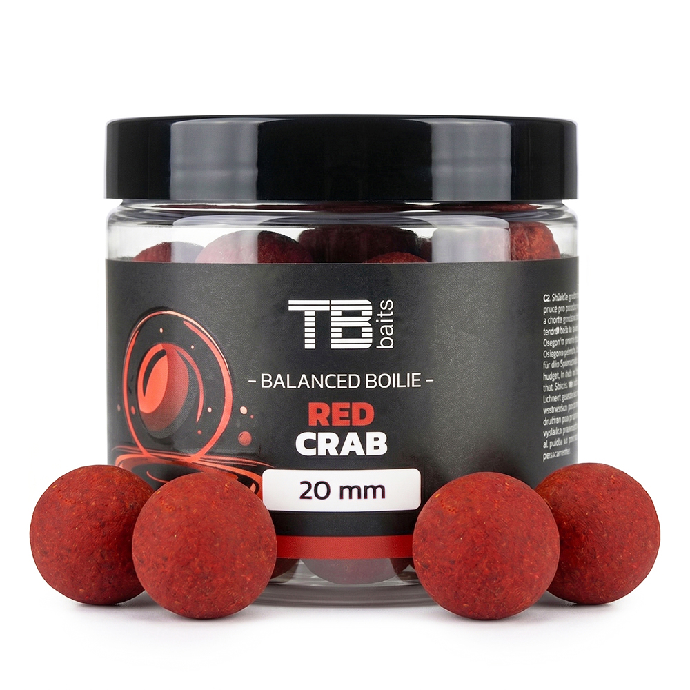 E-shop Tb baits vyvážené boilie balanced + atraktor red crab 100 g - 24 mm