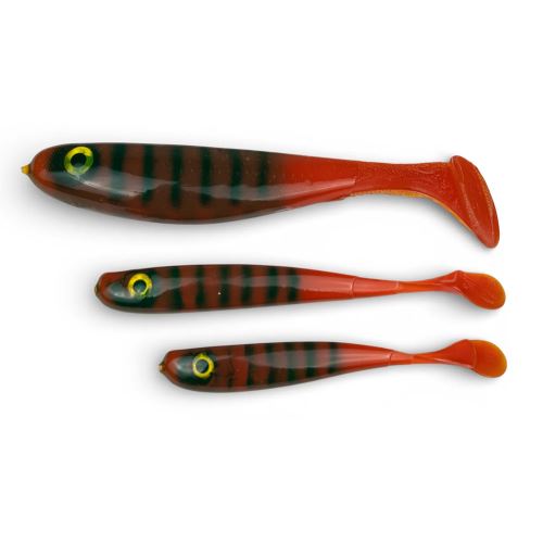 Yaccuza Gumová Nástraha Hand Made Killer Airbrush UV Red Motor Oil Stripes