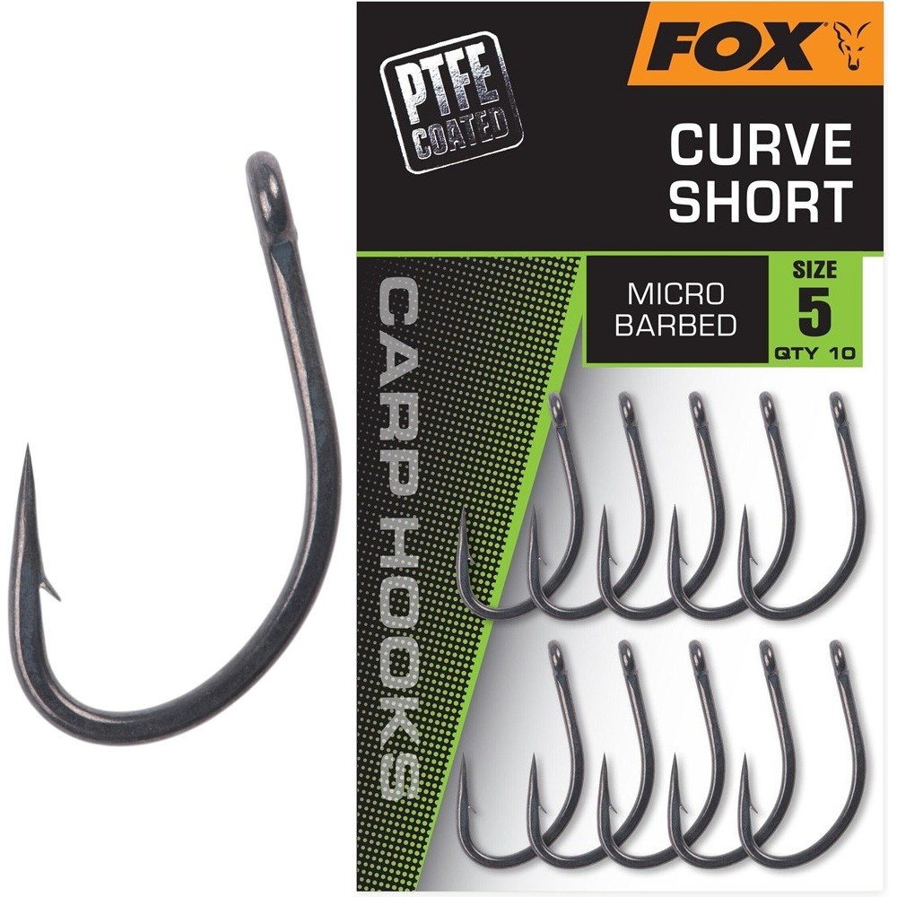 Fox háčiky curve shank short 10 ks - veľkosť 2